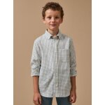 Chemise � carreaux tattersall gar�on carreaux bleu