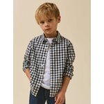 Chemise � carreau vichy gar�on vichy encre / blanc