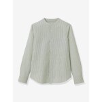 Chemise col mao gar�on vert sauge