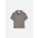 Chemise  col polo  manches courtes marron