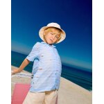 Chemise en coton avec imprim� carolina celas x zippy bleu clair