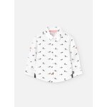Chemise en coton avec imprimé fantaisie blanc Chemise en coton avec imprimé fantaisie blanc