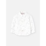 Chemise en coton avec imprim fantaisie blanc