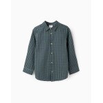 Chemise en coton À motif vichy vert foncé Chemise en coton À motif vichy vert foncé