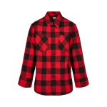 Chemise coton noir / rouge