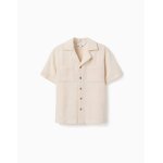 Chemise en coton avec poches poitrine blanc