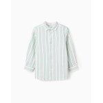 Chemise en coton  rayures brothers & sisters vert fonc