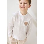 Chemise enfant en gaze de coton auguste ecru