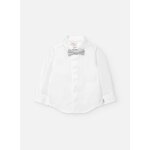 Chemise enfant avec noeud papillon en popeline blanc