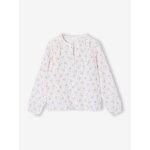 Chemise file gaze de coton imprim�e personnalisable blanc imprim�