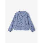 Chemise file gaze de coton imprim�e personnalisable bleu chambray
