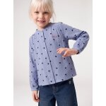 Chemise file gaze de coton imprim�e personnalisable bleu chambray