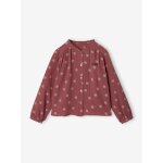 Chemise file gaze de coton imprim�e personnalisable mauve