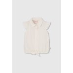 Chemise fille en coton blanc