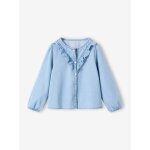 Chemise fille denim coton stone