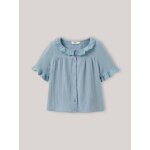 Chemise fille en gaze - coton biologique bleu jeans