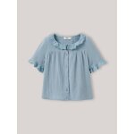 Chemise fille en gaze - coton biologique bleu jean