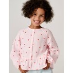 Chemise fille en gaze de coton rose p�le