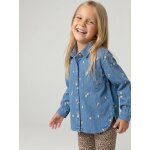 Chemise fille manches longues bleu jean
