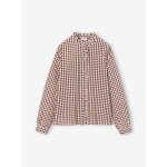 Chemise fille manches longues chocolat