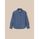 Chemise flanelise  carreaux garon carreaux bleu denim
