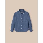 Chemise flanelis�e � carreaux gar�on carreaux bleu denim