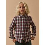 Chemise flanelis�e gar�on carreaux ecossais rouge