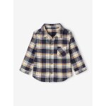 Chemise flanelle bébé à carreaux marine Chemise flanelle bébé à carreaux marine