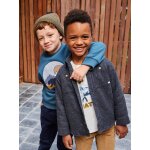Chemise en flanelle doublée garçon gris chiné Chemise en flanelle doublée garçon gris chiné