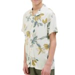 Chemise � fleurs cloud dancer �cru