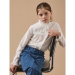 Chemise avec froufrou fille ecru