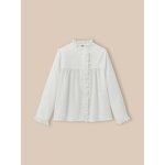 Chemise avec froufrou fille ecru