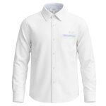 Chemise gar�on en coton blanc cass�