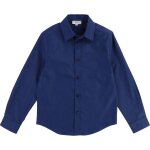 Chemise gar�on en coton bleu marine
