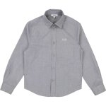 Chemise gar�on en coton gris fonc�
