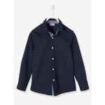 Chemise garon imprime pois marine imprim