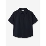 Chemise gar�on manches courtes avec col name it bleu nuit