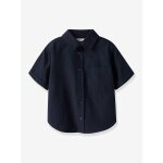 Chemise gar�on manches courtes unie name it bleu nuit