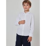 Chemise gar�on manches longues oxford blanc