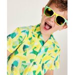 Chemise gar�on � motif abstrait jaune