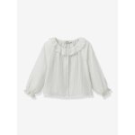 Chemise en gaze de coton fille �cru