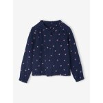 Chemise en gaze de coton personnalisable fille marine
