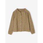 Chemise en gaze de coton personnalisable fille olive