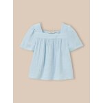 Chemise en gaze fille - coton biologique bleu pastel