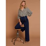 Chemise grossesse � motif l�opard �cru