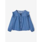 Chemise en jean  volants fille stone