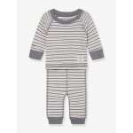 Chemise & leggings matbela b�b� mini a ture ray� gris