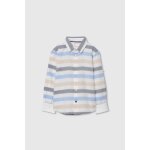 Chemise en lin ray�e multicolore