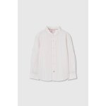 Chemise en lin ray�e multicolore