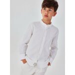 Chemise en lin ray�e multicolore